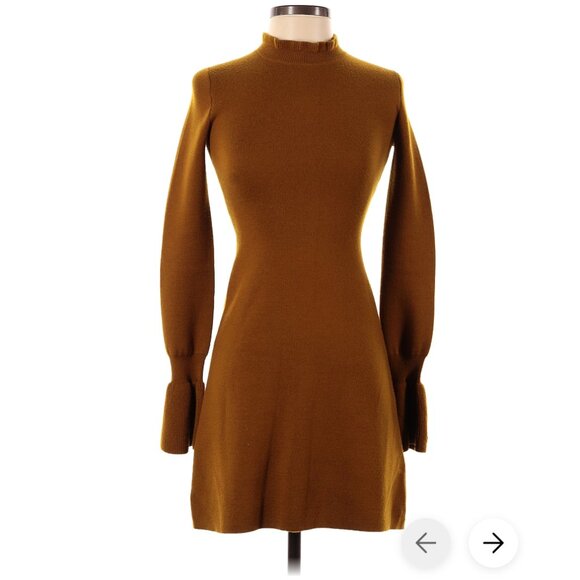 Aritzia Dresses & Skirts - Aritzia Wilfred Carré Wool Dress in Tamarind